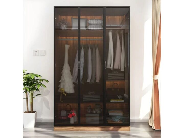 Tủ áo cánh mở nhôm kính MHT23